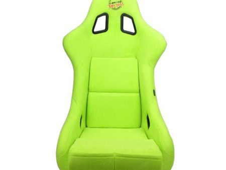 NRG FRP Bucket Seat PRISMA Edition - Large (Neon Green Alcantara   Pearlized Back) Fashion