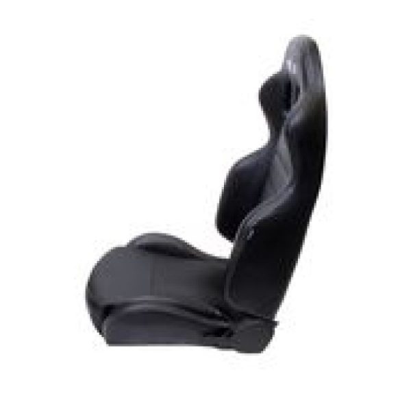 NRG Reclinable Sport Seats (Pair) PVC Leather w NRG Logo - Black w White Stitching on Sale