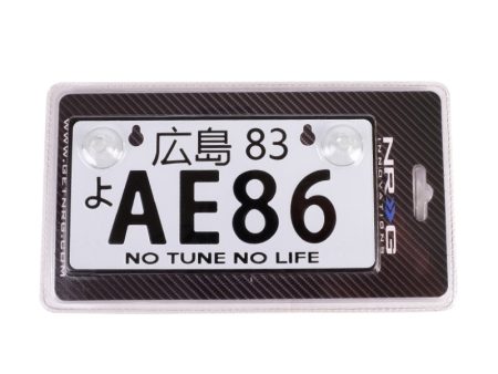 NRG Mini JDM Style Aluminum License Plate (Suction-Cup Fit Universal) - AE86 Sale