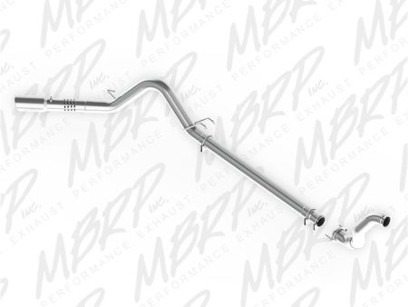 MBRP 08-10 Ford 6.4L F250 350 450 4 inch Filter Back Single Side Exit Aluminum and Down Pipe Fashion