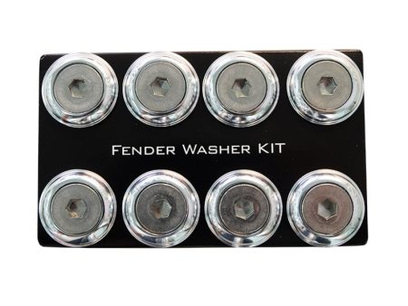 NRG Fender Washer Kit w Color Matched M8 Bolt Rivets For Plastic (Silver) - Set of 8 Fashion