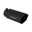 MBRP Universal Hex Tip 5in Inlet 16in Length w  Logo - Black Coated Hot on Sale