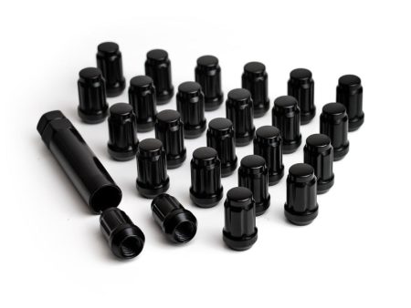 ICON Alloys Lug Nut Kit Black - 1 2in - 24 Lug Nuts w  Key Cheap