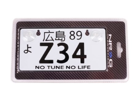 NRG Mini JDM Style Aluminum License Plate (Suction-Cup Fit Universal) - Z34 Hot on Sale