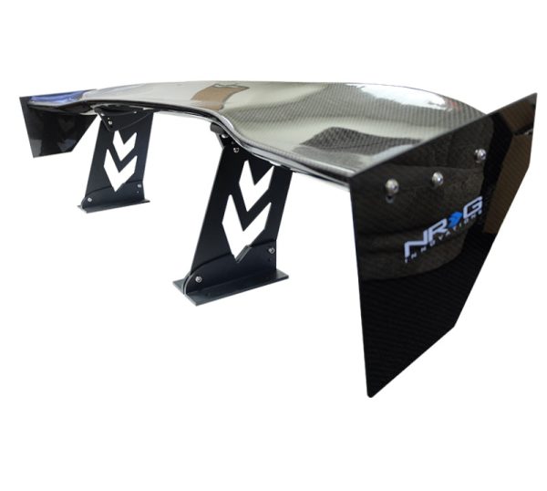 NRG Carbon Fiber Spoiler - Universal (59in.) NRG Logo Large End Plates Cheap