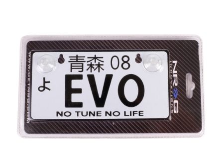 NRG Mini JDM Style Aluminum License Plate (Suction-Cup Fit Universal) - EVO Discount