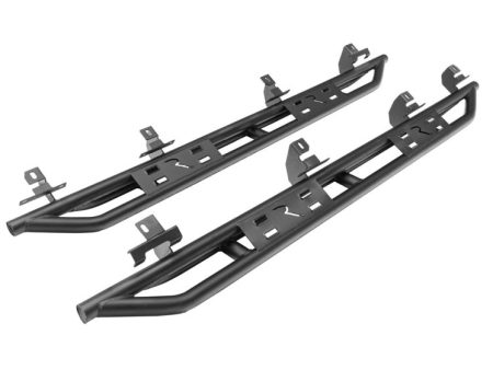 Rampage 20-22 Jeep Gladiator SRS Sidebar Rock Crawler Steps - Black Online now