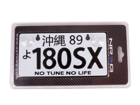 NRG Mini JDM Style Aluminum License Plate (Suction-Cup Fit Universal) - 180SX Supply