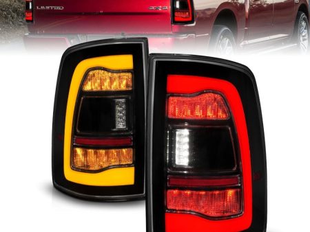 ANZO 09-18 Dodge Ram 1500 Sequential LED Taillights Smoke Black w Switchback Amber Signal Discount