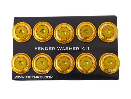 NRG Fender Washer Kit w Color Matched M6 Bolt Rivets For Plastic (Rose Gold) - Set of 10 For Discount