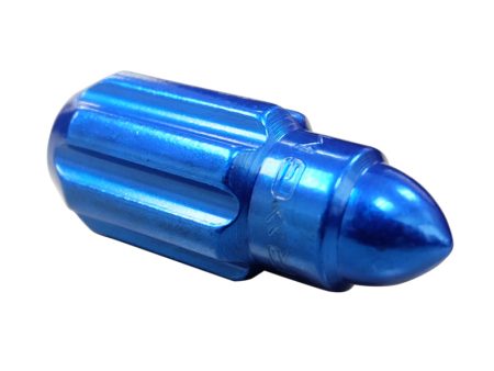 NRG 500 Series M12 X 1.5 Bullet Shape Steel Lug Nut Set - 21 Pc w Lock Key - Blue on Sale