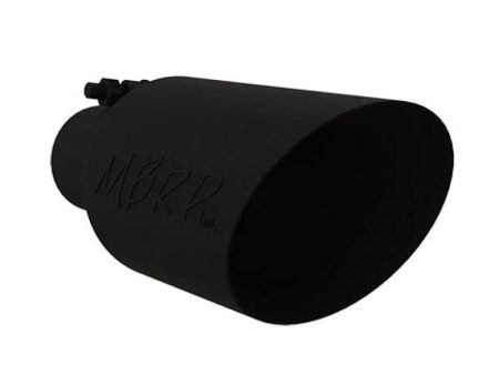 MBRP Universal Dual Wall Angle Rolled End Tip 4-1 2in OD   2-1 2in Inlet   11in Length - Black Cheap