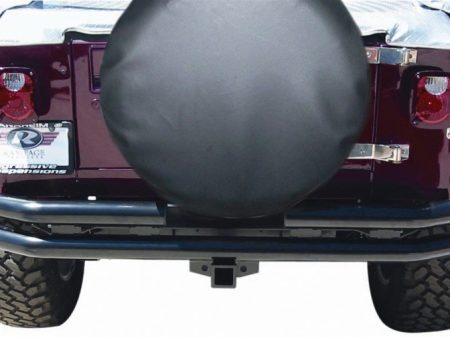 Rampage 1976-1983 Jeep CJ5 Double Tube Rear Bumper - Black For Discount