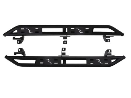 Rampage 07-18 Jeep Wrangler JK Unlimited TrailCrawler Rock Slider & Rocker Guard - Black Fashion