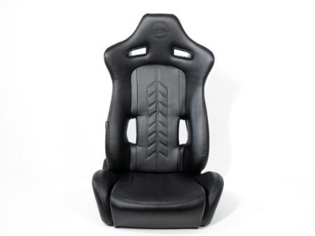 NRG Reclinable Sport Seats (Pair) The Arrow Black Vinyl w  Pressed NRG logo w  Black Stitch For Discount