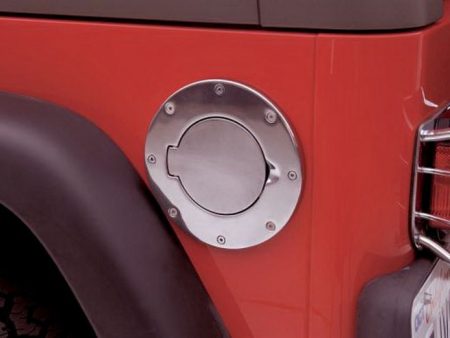 Rampage 2007-2018 Jeep Wrangler(JK) Billet Style Gas Cover - Polished For Discount