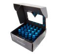 NRG 700 Series M12 X 1.5 Steel Lug Nut w Dust Cap Cover Set 21 Pc w Locks & Lock Socket - Blue Online Sale