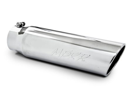 MBRP Universal 5in OD Angled Rolled End 4in Inlet 18in Lgth T304 Exhaust Tip on Sale