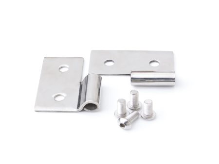 Rampage 1976-1983 Jeep CJ5 Lower Door Hinges - Stainless Fashion