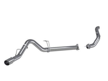 MBRP 11-14 Ford 6.7L F-250 350 450 4in Filter Back Single Side Exit Alum and Down Pipe Exhaust For Sale