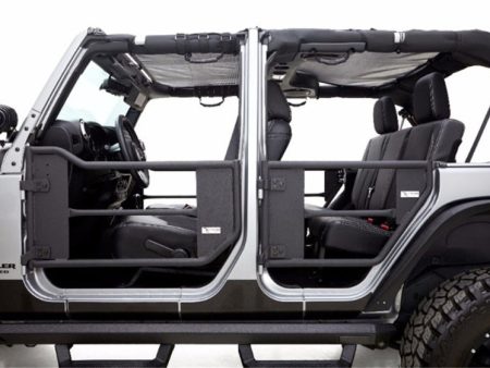 Rampage 2007-2018 Jeep Wrangler(JK) Unlimited 4-Door Tube Doors With Netting - Black Online Sale