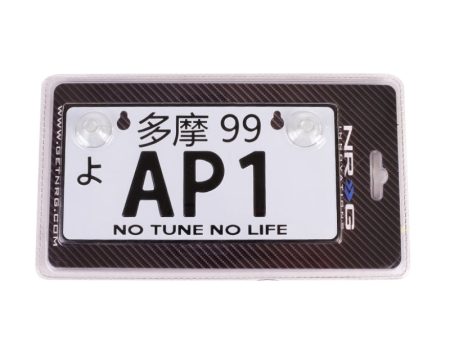 NRG Mini JDM Style Aluminum License Plate (Suction-Cup Fit Universal) - AP-1 For Cheap