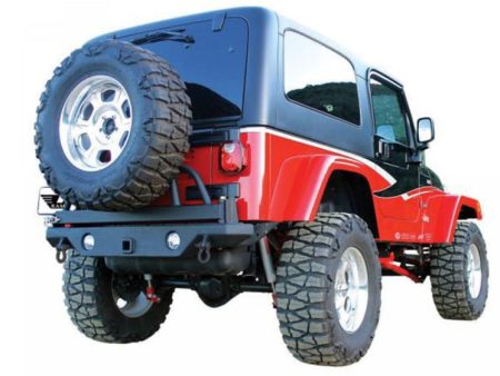 Rampage 1987-1995 Jeep Wrangler(YJ) Recovery Bumper Rear - Black on Sale