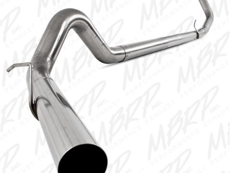 MBRP 1999-2003 Ford F-250 350 7.3L 4in Turbo Back Single No Muffler T409 SLM Series Exhaust System For Discount