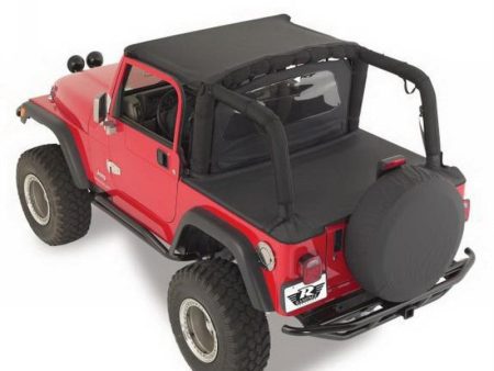 Rampage 1992-1995 Jeep Wrangler(YJ) Tonneau Cover - Black Denim Online now