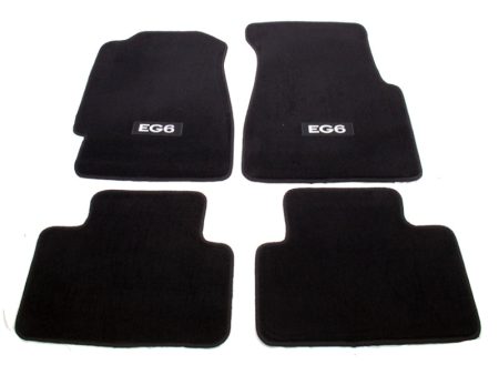 NRG Floor Mats - 92-95 Honda Civic 2DR (EG6 Logo) - 4pc. Fashion