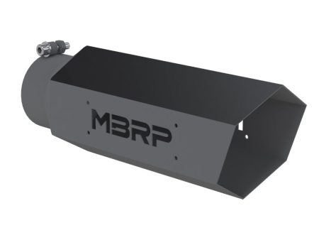 MBRP Universal Hex Tip 4in Inlet 16in Length w o Logo - Black Coated Online now