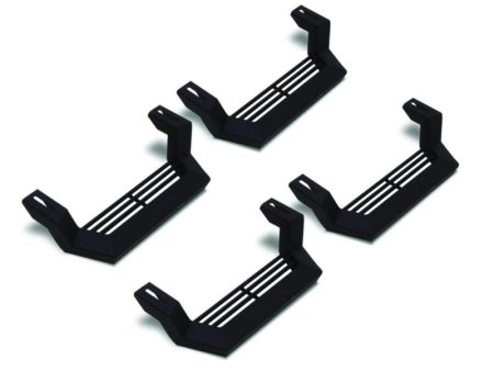 Rampage 1999-2019 Jeep Rock Rail Short Step Universal 4 Piece Set - Black on Sale