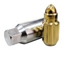 NRG 500 Series M12 X 1.5 Bullet Shape Steel Lug Nut Set - 21 Pc w Lock Key - Chrome Gold Online Sale