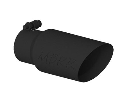 MBRP Universal Tip 4in OD 3in Inlet 10in Length Dual Wall Angled End Black Hot on Sale