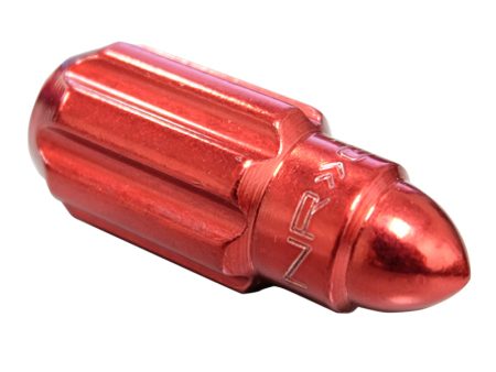 NRG 500 Series M12 X 1.5 Bullet Shape Steel Lug Nut Set - 21 Pc w Lock Key - Red Supply