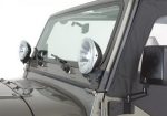 Rampage 1997-2006 Jeep Wrangler(TJ) Windshield Hinge Light Bracket - Black Hot on Sale