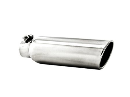 MBRP Universal Tip 3.5in OD 2.25in Inlet 12in L Angled Cut Rolled End Clampless No-Weld T304 Sale