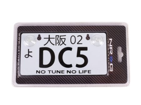 NRG Mini JDM Style Aluminum License Plate (Suction-Cup Fit Universal) - DC5 Online now