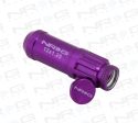 NRG 700 Series M12 X 1.25 Steel Lug Nut w Dust Cap Cover Set 21 Pc w Locks & Lock Socket - Purple For Discount