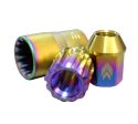 NRG 200 Series M12 X 1.25 Titanium Lug Nut Set - 21 Pc w Lock Key Socket - Neochrome Online now