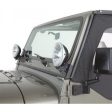 Rampage 1997-2006 Jeep Wrangler(TJ) Windshield Hinge Light Bracket - Black Hot on Sale