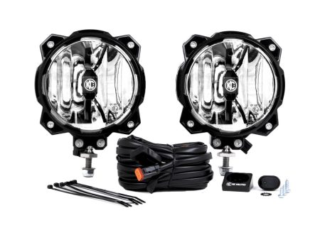 KC HiLiTES 6in. Pro6 Gravity LED Light 20w Single Mount Spot Beam (Pair Pack System) Hot on Sale