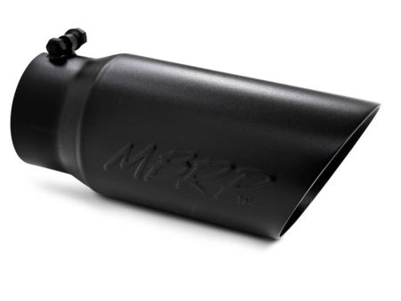 MBRP Universal Tip 5 O.D. Dual Wall Angled 4 inlet 12 length - Black Finish on Sale