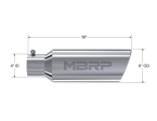 MBRP Universal Tip 6in OD Rolled End 4in Inlet 18in Length T304 Sale