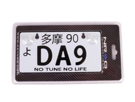 NRG Mini JDM Style Aluminum License Plate (Suction-Cup Fit Universal) - DA9 For Sale