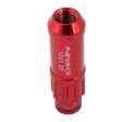 NRG 700 Series M12 X 1.25 Steel Lug Nut w Dust Cap Cover Set 21 Pc w Locks & Lock Socket - Red For Sale