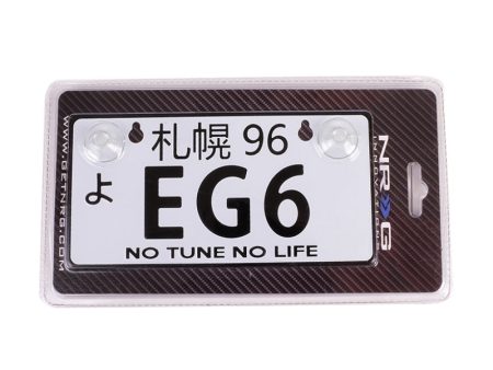 NRG Mini JDM Style Aluminum License Plate (Suction-Cup Fit Universal) - EG6 Online Hot Sale