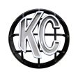 KC HiLiTES 5in. Round ABS Stone Guard for Apollo Lights (Single) - Black w White KC Logo Online Hot Sale