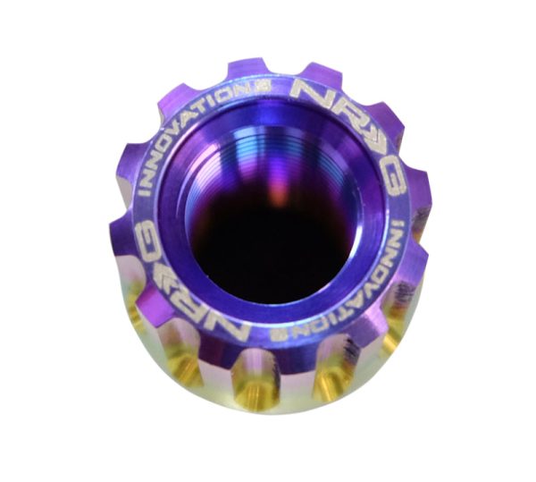 NRG 200 Series M12 X 1.25 Titanium Lug Nut Set - 21 Pc w Lock Key Socket - Neochrome Online now