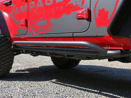 Rampage 2018-2019 Jeep Wrangler(JL) Unlimited Sport S 4-Door Rail Slide Step - Black Supply